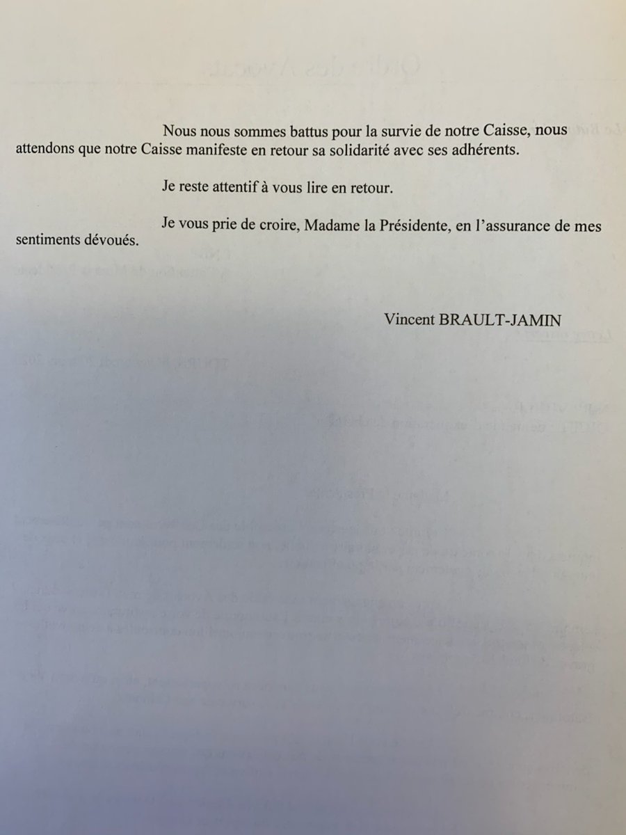 #COVID19 #Avocats <a href="/CNBFrance/">CNBF</a>
Lettre ouverte au CNBF- Prenez soin des avocats, vos cotisants- Nous appelons à votre soutien pendant la période de confinement par l'exonération de nos cotisations au cours de cette période.