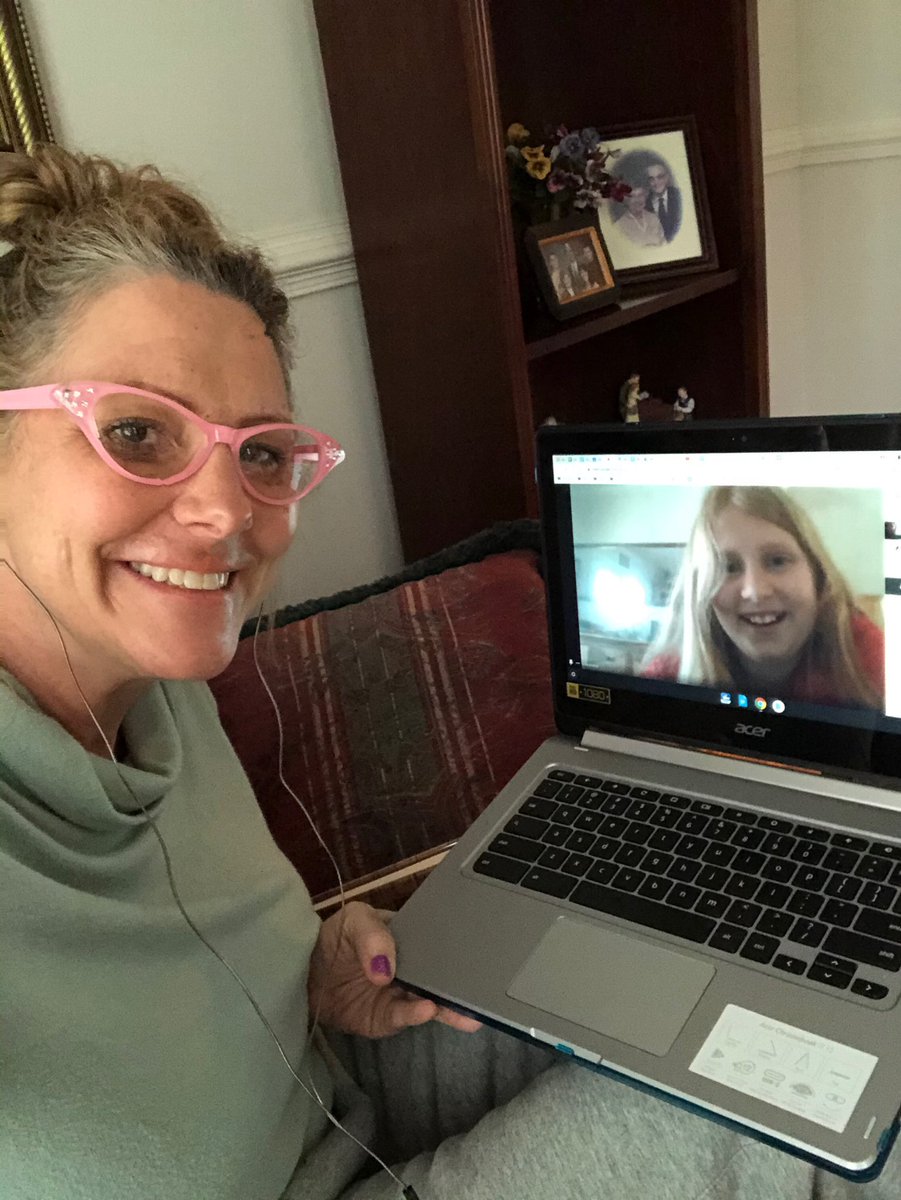 mbesmc's tweet photo. Just your typical remote 5th grade book club meeting. 😊 #readlikeaneagle #digitaldays2020 https://t.co/Z36IHXWHy3