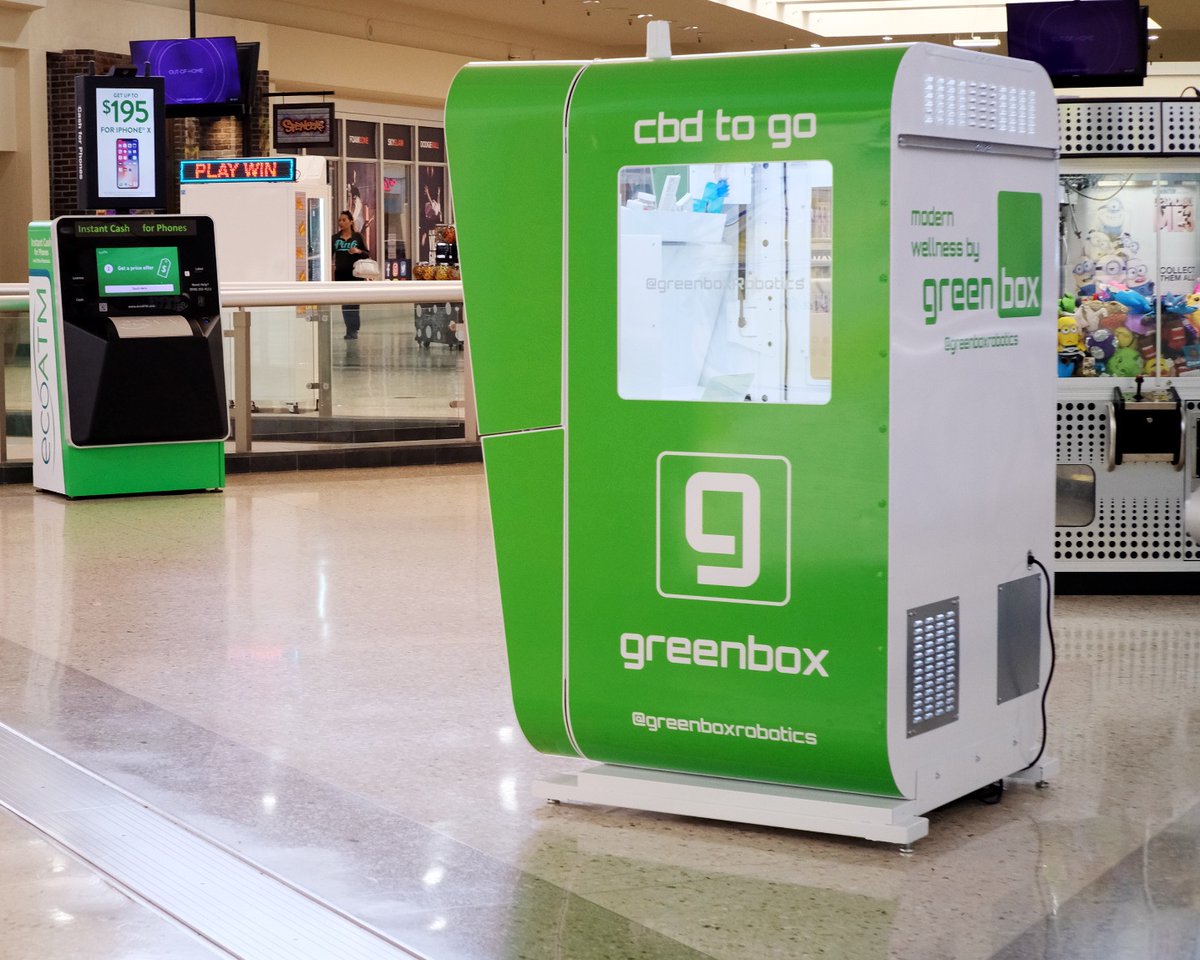 itsgreenbox's tweet photo. #greenbox bringing #modernwellness to the digital age 🤖💚🌱 
#Robotics #greenbox #cbdvendingmachine #cbd #hemp https://t.co/t1NuvcqlQF