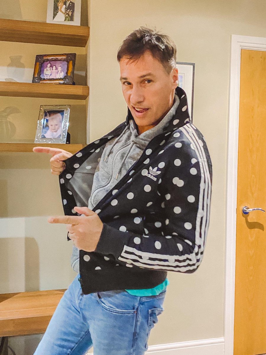 iamNathanMoore's tweet photo. When the pandemic arrives so does the style 😳 my sister @LouieDonovan insisted it was national polka dot day, she actually drives around in a polka dot car 🚙- not cool, getting ready for all you lovely mothers tomorrow 😘 https://t.co/86r3X1ClUG