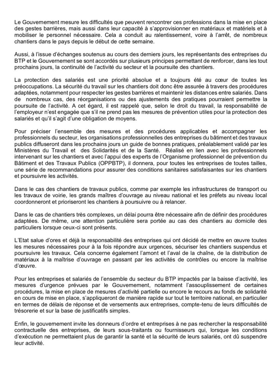 murielpenicaud's tweet photo. Heureuse d’avoir trouvé un accord avec le BTP pour travailler ensemble à la reprise prochaine des chantiers pour la 🇫🇷 tout en assurant la protection des salariés. https://t.co/52g44cfb4O