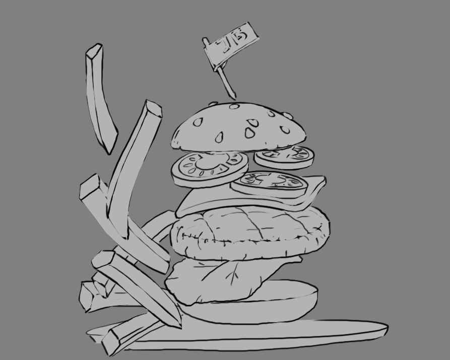Master_Alarm's tweet photo. Sometimes all you need is giant burger #lucky13art #masteralarm #sketch #burger https://t.co/juVoY4wBwH
