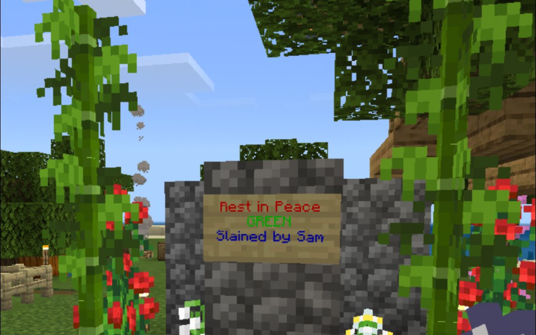 KachExists's tweet photo. Sam killed Green :( #mcRIP https://t.co/v8h6BFkyLE