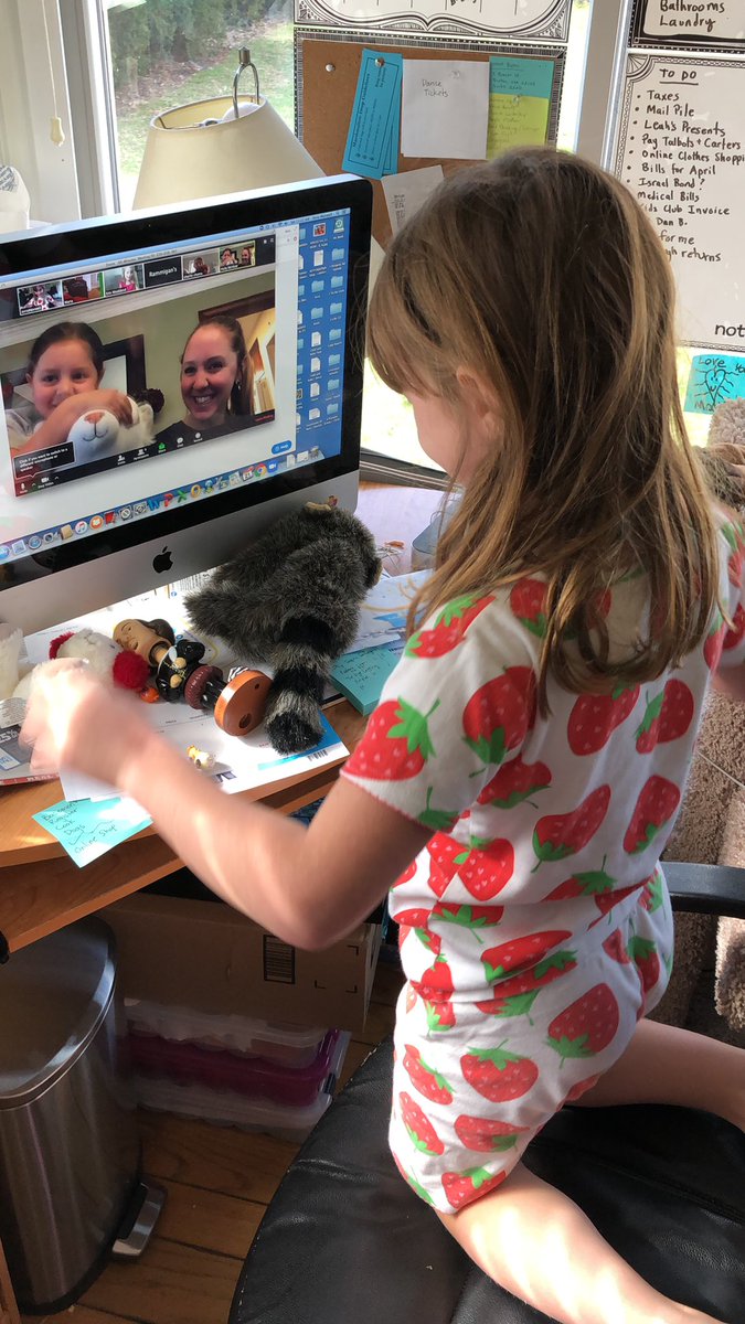 MaxwellJeff25's tweet photo. Huge shout out to my kids teachers Mrs. McVicar and @MissBlock94 for organizing Zoom meetings for their classes to connect, see each other, and just be goofy.  Thank you so much!!! https://t.co/JZcsFLnn6w