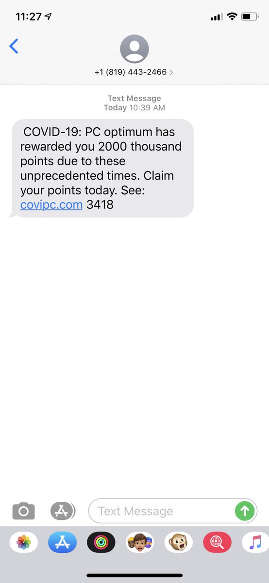 Arcangeldavid's tweet photo. @pc_optimum I am going to assume this is a scam. https://t.co/CZ51bjjFbC