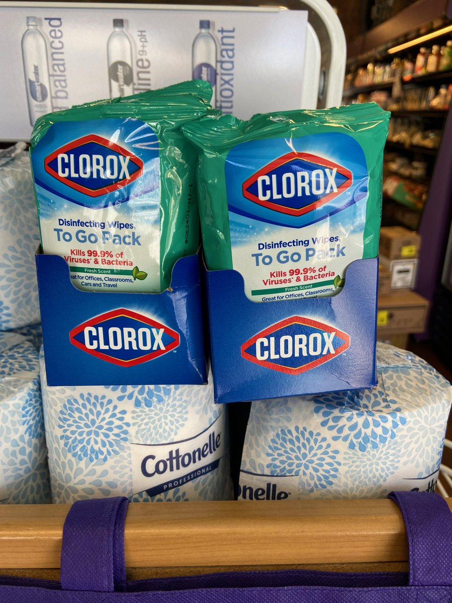 Wonders never cease to amaze. We got Clorox wipes!!
