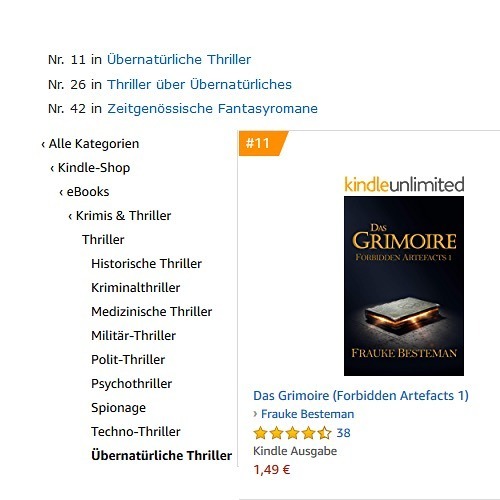 FraukeBesteman's tweet photo. Heute gib es dir mich persönlich noch einmal schöne Nachrichten.☺️
Derzeit noch für 1,49 € 
https://t.co/iNkv5UOlTZ
Teil 2 „Das Athame“ ist für Ende April geplant und auch Teil 3 „Das Medaillon“ soll noch dieses Jahr erscheinen.
#Mystery #Thriller #ÜbernatürlicherThriller #… https://t.co/cuKKMSrglw