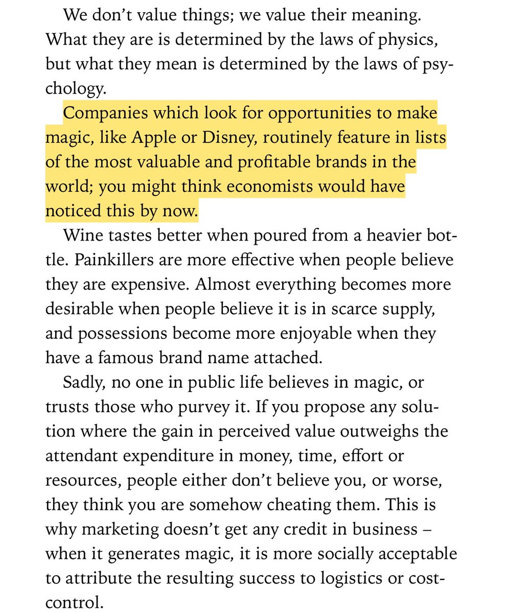“Companies which look for opportunities to make magic, like Apple or Disney, routinely feature in lists of the most valuable and profitable brands in the world; you might think economists would have noticed this by now.”