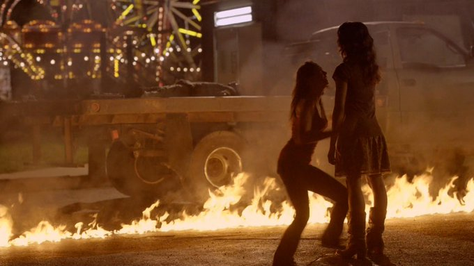 In S2, Elena jumped over fire & stopped Bonnie from killing Damon. This was an episode after Damon snapped Jeremy's neck. She could have let revenge get the best of her and let Bonnie kill him, but she didn't. Damon would have died in S2, Episode 2 had Elena not stopped Bonnie.