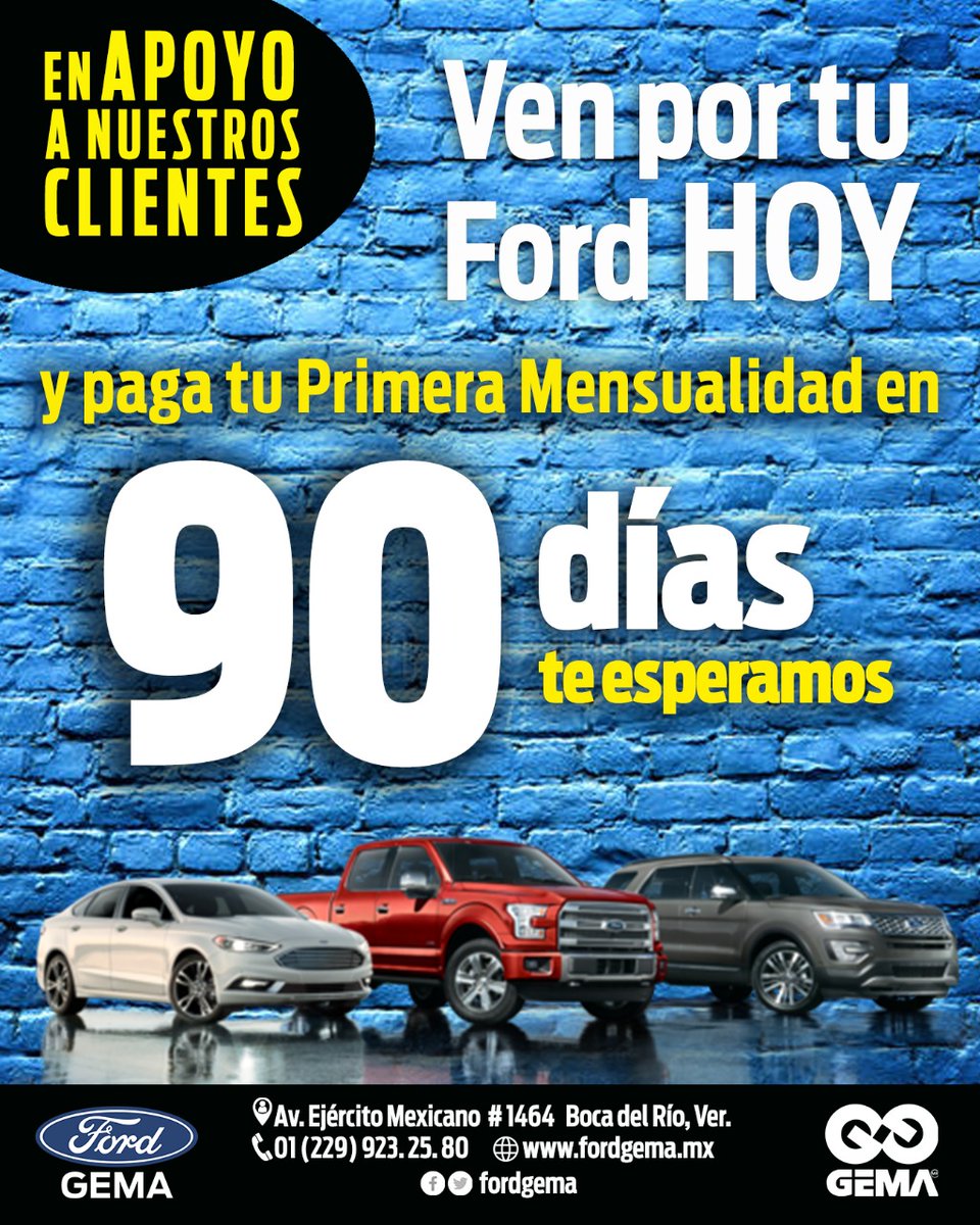 FordGema's tweet photo. ¡Que esperas!
Agenda tu prueba de manejo o solicítala a domicilio y estrena el Ford de tus sueños ahora. https://t.co/TToy8FWAX7