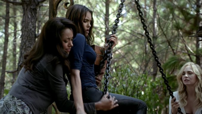 In S2, Elena not only rescued stefan out of the well full of vervain, she also found the moonstone while simultaneously getting attacked by snakes.Stefan would have died & they would have never found the moonstone had Elena not volunteered to go down the well in S2, Episode 6.