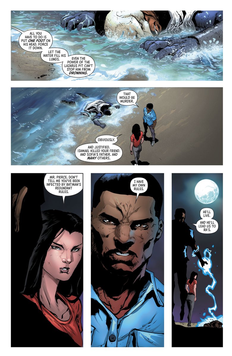 As much as I love BATMAN AND THE OUTSIDERS, comparing Shiva's interactions with Jefferson about killing with her time with Vic is enough to see the gulf that's been widening since QUESTION ended back in 1990. And I think the main difference boils down to Conflict vs Discovery.