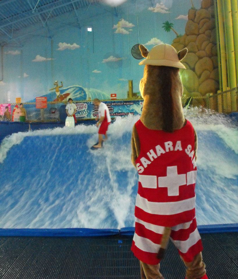 Indoor and outdoor options mean you can play inside on the slides, wave simulator and lazy river when the weather isn’t cooperating, or head outdoors to the Beach Club when it’s warm for a cabana, tiki bar &amp; wave pool.
Sahara Sam's Oasis Indoor &amp; Outdoor Water Park 
www.FlowRider