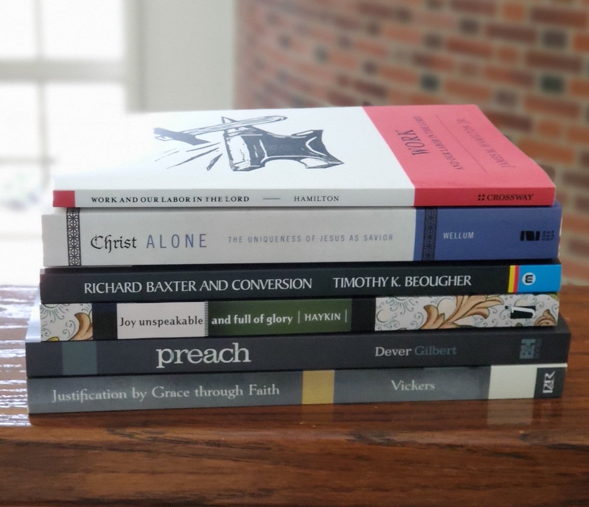 SBTSadmissions's tweet image. Don't forget that #SBTSMadness starts on Monday! Here are some books from our amazing sponsors in the meantime. Thanks to @ZonderAcademic, @Christian_Focus,  Joshua Press, @BHpub, @prpbooks, and @crossway for helping us out this year. RT to win! 📚 ⛹️