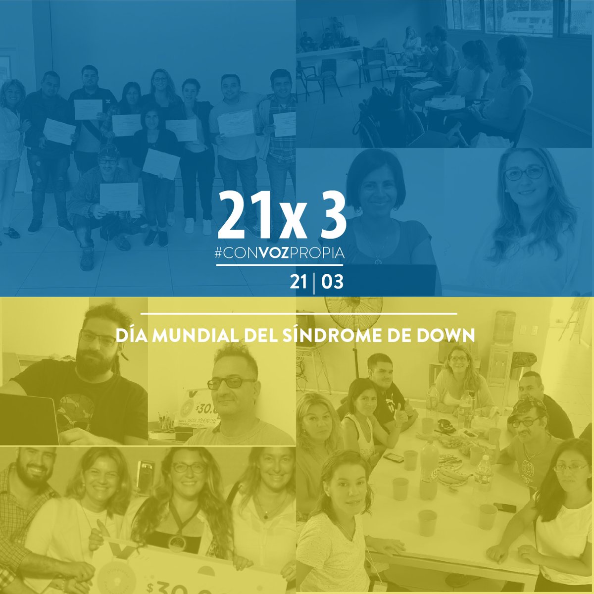 En el #DiaMundialDelSindromeDeDown resaltamos el valor de estas personas y la importancia de ayudar, como sociedad, al logro de su autonomía y la libertad para tomar sus propias decisiones. Las personas con discapacidad intelectual tienen voz propia.💛💙