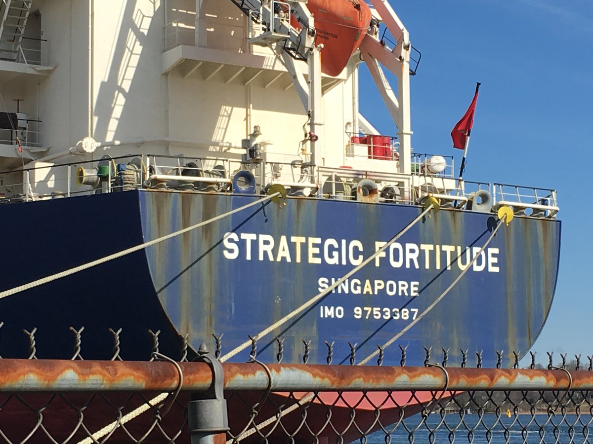 JeffAStern's tweet image. Saw this ship today on my morning walk.

Pretty good advice for what we need right now: "Strategic Fortitude." Be smart. Be prepared. Be of use. Keep your chin up. And remember that blue and white with a dash of orange is a good look.