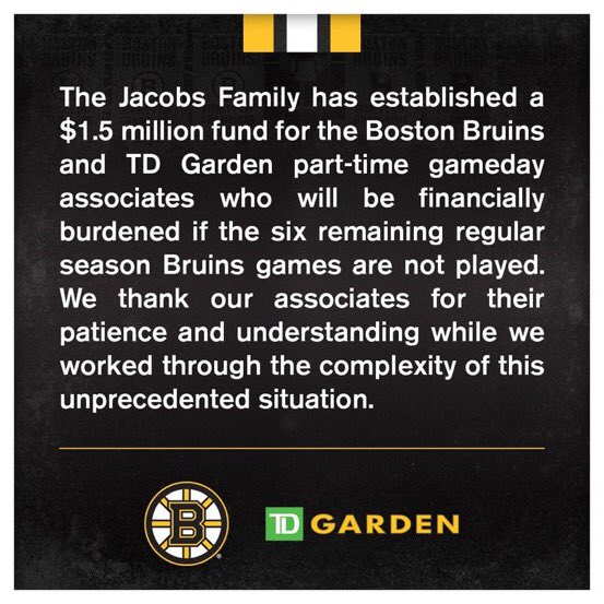 deeka323's tweet photo. This is a disgrace! pay them now you are a billionaire! #jeremyjacobs #TDGarden #Bruins #payarenaworkers https://t.co/r6ZpUMQTXS