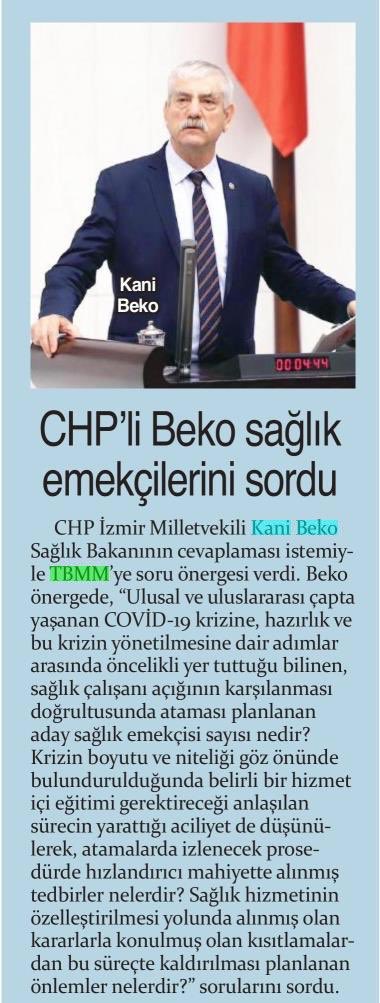 620 bin sağlık çalışanının atanması şarttır... #İzGazete #YeniGün #YeniBakış