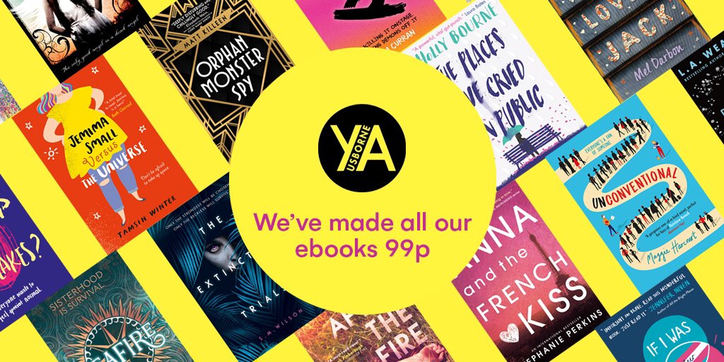 Usborne's tweet image. Who doesn’t need more books to read? 📚 Did you know that all of our YA ebooks are only 99p until the end of April?! 🤯 There’s something for everyone - inspiring characters, demon-slaying boybands, lots of dinosaurs, unforgettable romances, and even some awesome pirates!