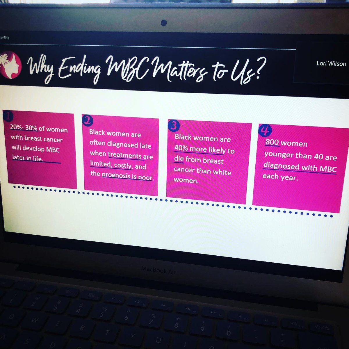 tigerlilycares's tweet photo. Module 2.2 taking place this morning virtually for our MBC Disparities ANGEL Cohort. We are grateful for technology where our MBC Disparities ANGELS can log on and get educated and empowered with #DrLoriWilson of @HowardU @IRIS4Impact @tigerlilycares @Maimah #KnowMoreMBC ✊🏽✊🏾✊🏿 https://t.co/11uUpG4W7S