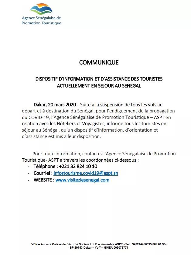 Actours_Senegal's tweet photo. 👇Communiqué de l’agence sénégalaise de promotion touristique ! https://t.co/pfs7dB2rYh