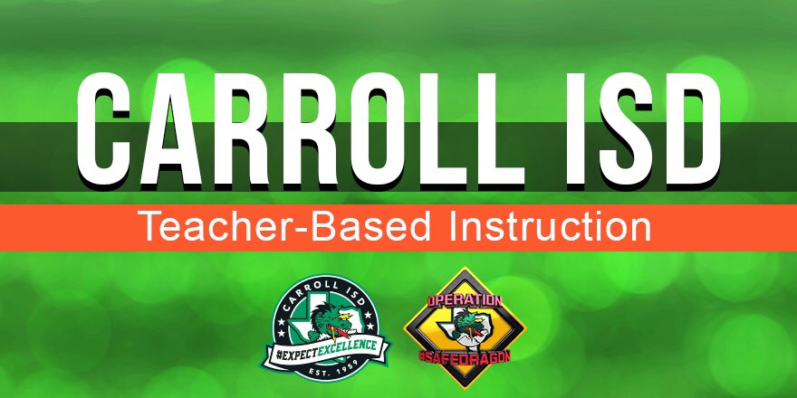 Carrollisd's tweet photo. A brand new link called “Teacher-Based Instruction” will go live for students in PK-4th grades on the Carroll ISD COVID-19 website at 4 pm Sunday!  It will have button links to a weekly lesson plan for each grade level.

Every CISD family will get an email at that same time. https://t.co/aEnGODl9xZ