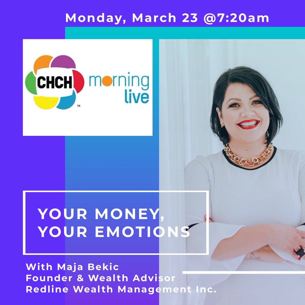Helping you keep your emotions in check so you do not let them drive your investment decisions at this unprecedented time!
Watch me live on Monday, March 23 at 7:20 am.
chch.com/morninglive/
#corona #investments