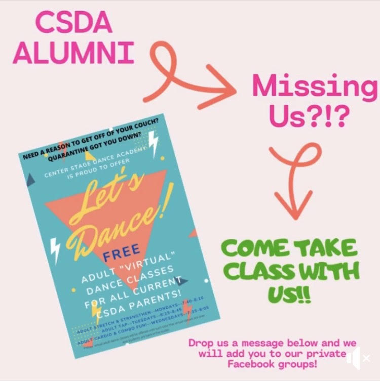 csdapgh's tweet image. ATTENTION CSDA ALUMNI!! We miss you!! Jack &amp;amp; Alyssa are ready to serve during this time of quarantine - JOIN US FOR VIRTUAL DANCE CLASSES!!  Go to our Facebook page to join the virtual instruction Facebook groups!! 💚💗
#csdapgh #loveouralumni #alwaysdancing #virtuallearningisfun