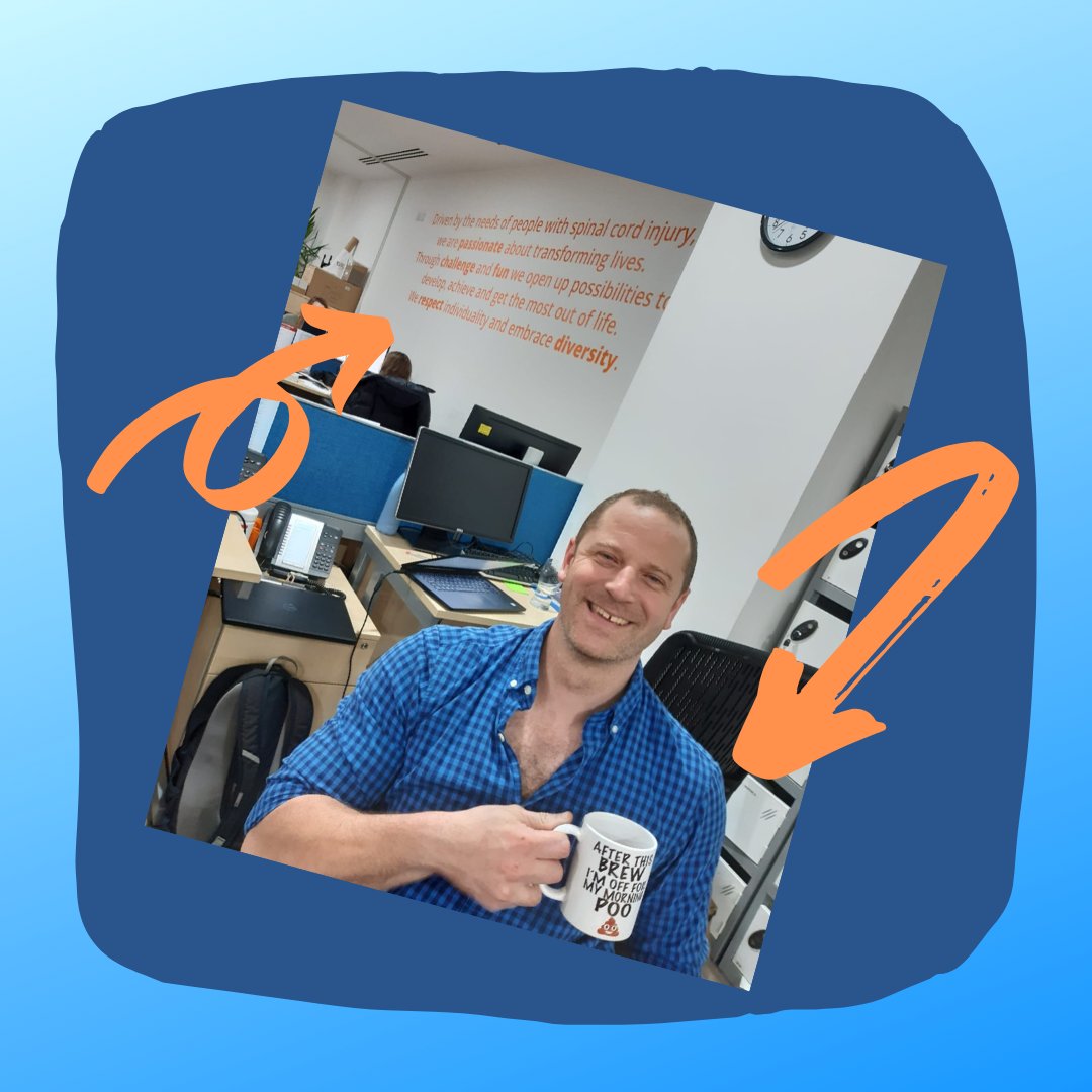 spinalcrapshow's tweet photo. What's this? Has Bear Grylls joined the Spinal Crap #mugclub ?
Oh no, it's just Andy from @backuptrust π
Welcome to the club Andy! We love the pic so much we can't figure out what's cooler - the mug or the message on the wall !
#thisisspinalcrap #spinalcordinjury #podcast https://t.co/z9oxuR86pd
