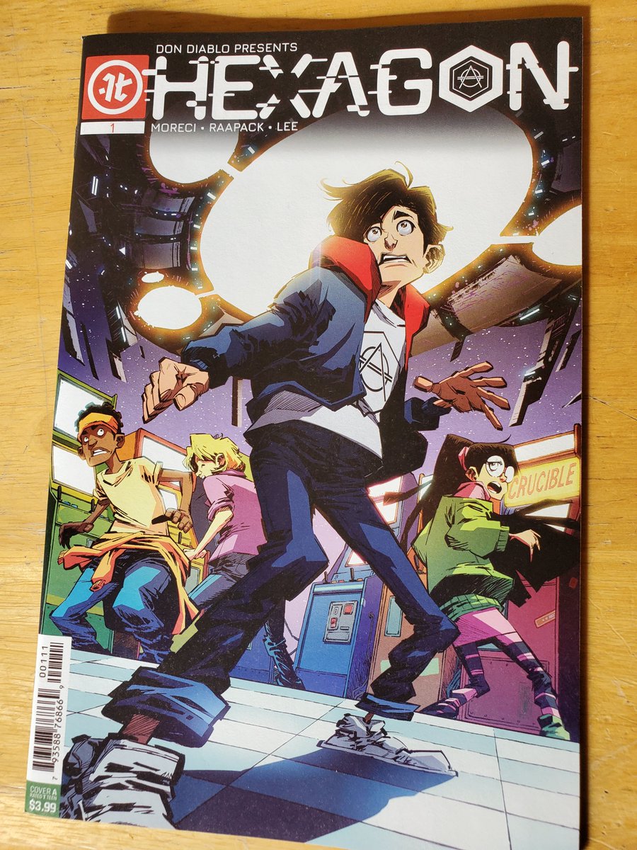 JovisDee's tweet photo. Hexagon took me back 35 years and reminded me that we're all still kids, no matter how old we get. Thanks @itcomics @impact_theory for the well-crafted and beautifully drawn book! @TomBilyeu @DonDiablo @MichaelMoreci @Raapack #AbrahamLee https://t.co/ZJQKtTQoX5