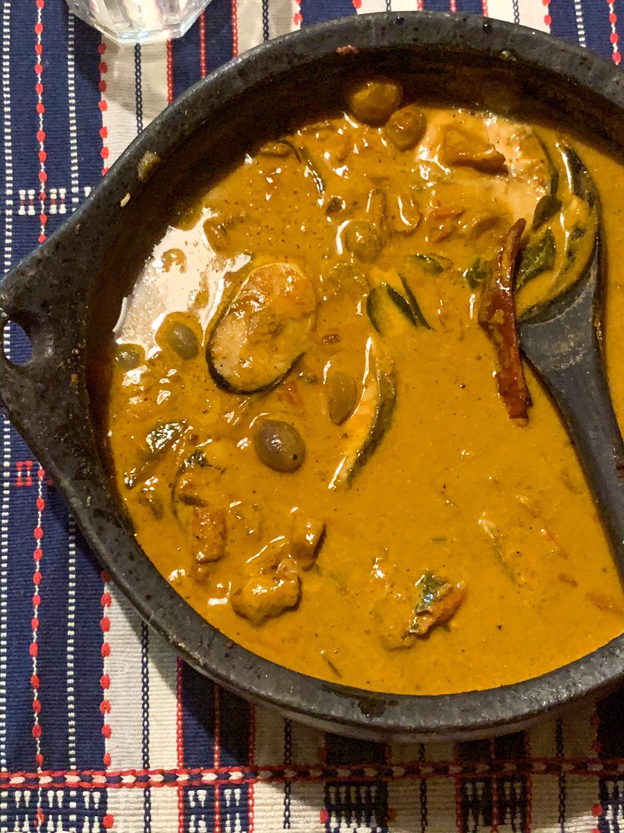 And dinner. Fish curry made in mudpot, coconut chutney and dosa  #cookinginacrisis  #Quaratinecooking  #cookTogetherAtHome