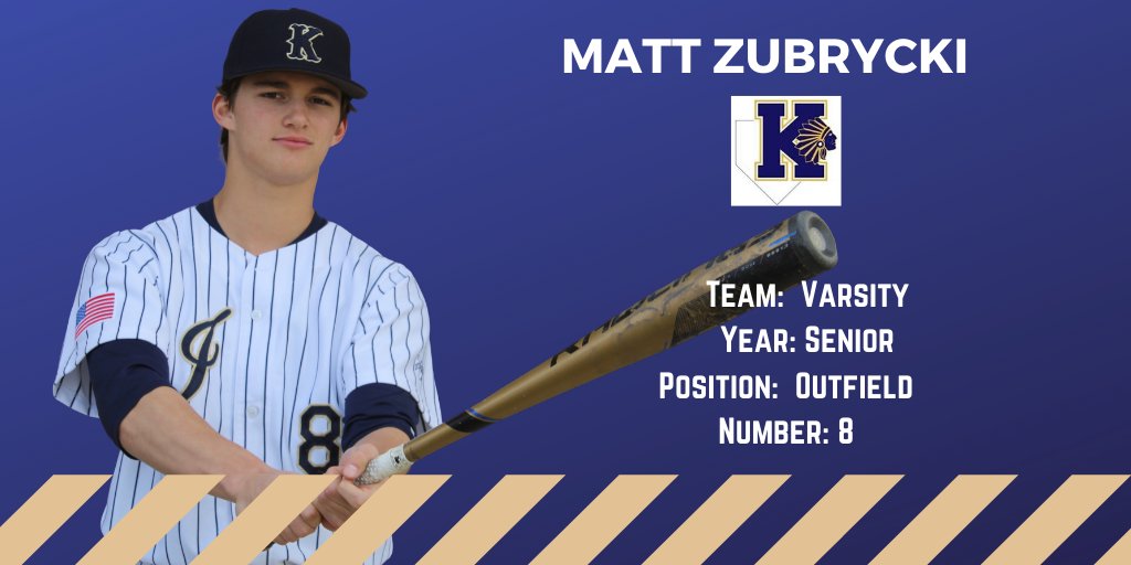 KHS_Baseball's tweet photo. Our team is practicing social distancing but our players are still near and dear! Meet #8 Matt Zubrycki.

Position: OF
Year: Senior
Walk Up Song: Lord Knows by Meek Mill
Fav Food: Steak
Born: Rhode Island
Super Power Wish: Teleportation

Matt, here’s to taking the field again! https://t.co/6MG6SrUFng