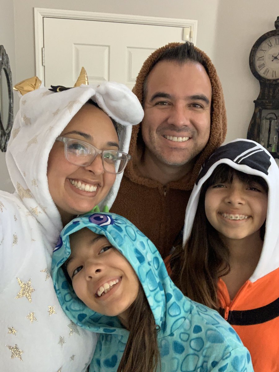 CounselorFelix's tweet photo. Friday was PJ Spirit Day at the Felix Home and YES I made students laugh during our Google Meet @MrOscarFelix can’t wait to see what else we’ll do 😂 https://t.co/zXrDOWN7wZ