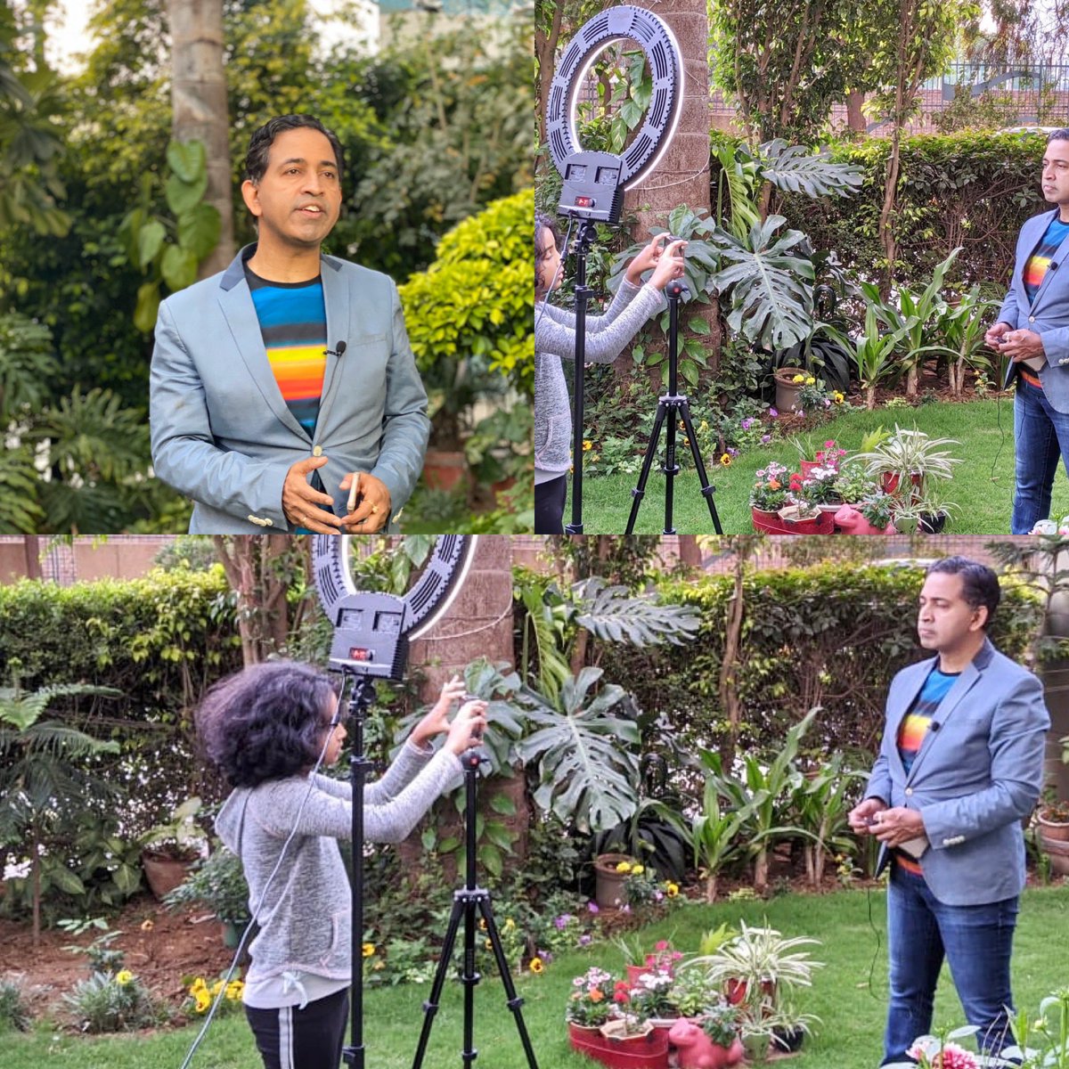 #JanataCurfew Following the call by .<a href="/narendramodi/">Narendra Modi</a> .<a href="/PMOIndia/">PMO India</a> we are doing our bit, my 10 year old daughter Anushkka manages the camera as I shoot for a fake news buster for <a href="/NewsMobileIndia/">NewsMobile</a>,  as citizens it is our duty to stay at home and prevent the spread of #Covid19