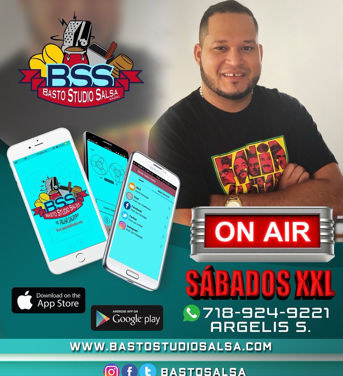 Hoy como todos los sábados Nos fuimos en Salsa <a href="/bastosalsa/">BastoSalsaRadioRD#1</a> 
Dale y Baja la App <a href="/bdoberardo/">Bdo Berardo</a> 
<a href="/eliud1970/">Resilent</a> <a href="/Latambora/">LaTambora</a>  En Cabina Argelis