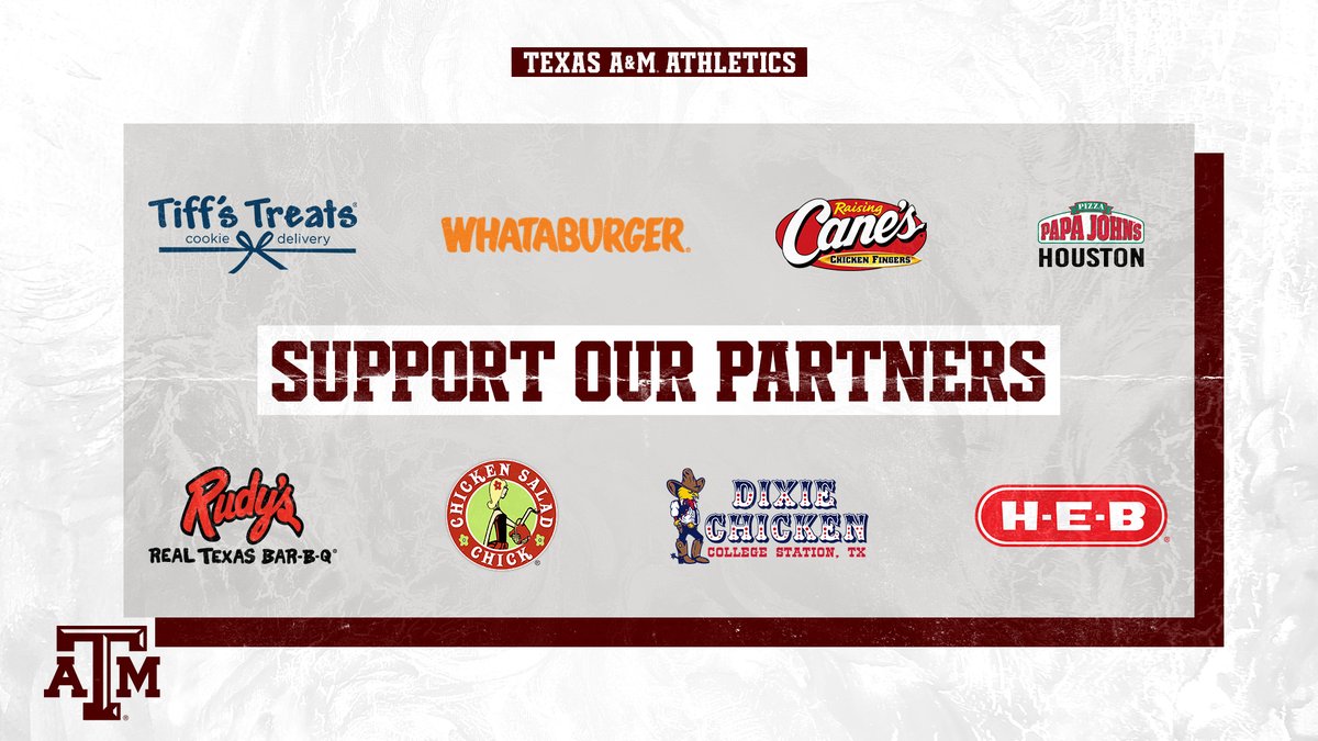Support those that support the #12thMan. When possible, please consider supporting our food and grocery partners. #GigEm