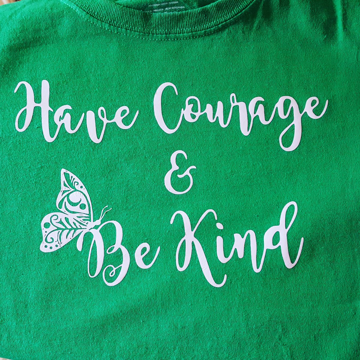 Before the quarantine began, I had an iron on decal made for Arielle. Her school uses a House system (think Harry Potter). Arielle is in Green House, the house of Courage. I've ways loved this quote, but it seems even more appropriate now than ever. ♥️
<a href="/Sheldon_Tigers/">Sheldon Elementary</a>
#GreenHouse