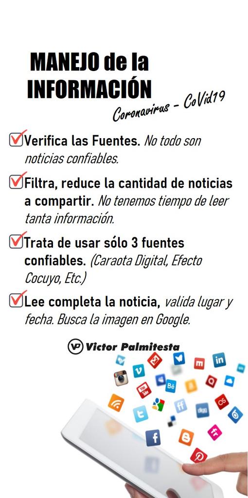 victorpalmitest's tweet image. Manejo de la Información ante el Coronavirus CoVid19
#informacion #manejodeinformacion #Covid_19 #QuedateEnCasa #CuarentenaPorLaVida #YoMeQuedoEnCasa
