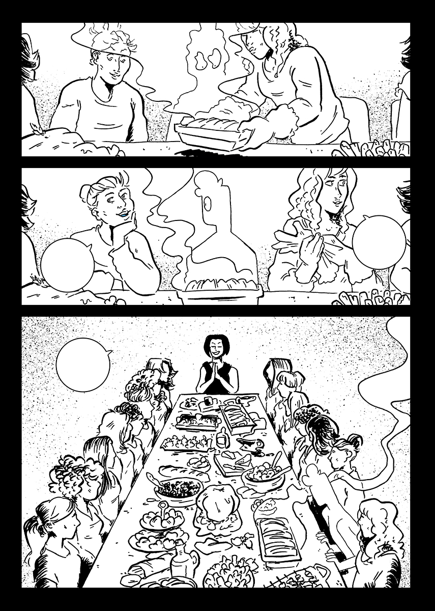 evegwood's tweet photo. I was planning on posting this later this summer but now seems as good a time as any. Here's the entirety of ORANGE PLATES, a comic about loneliness and coming out. (1/7) https://t.co/RzDLeNs9wd