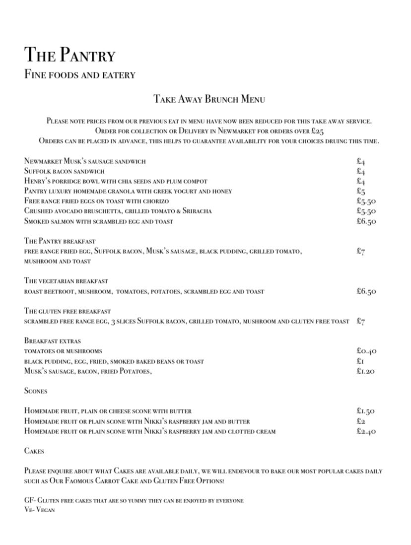 Mother’s Day Brunch! 🍳🥓🍞Recreate #ThePantry Brunch at home! Full English, without the mess?🥑🥓🍳 Don’t forget to add your favourite coffee! ☕️Order for collection or delivery for orders over £25! Call 01638 661181, we are here to feed you! #ThePantry #PantryNewmarket