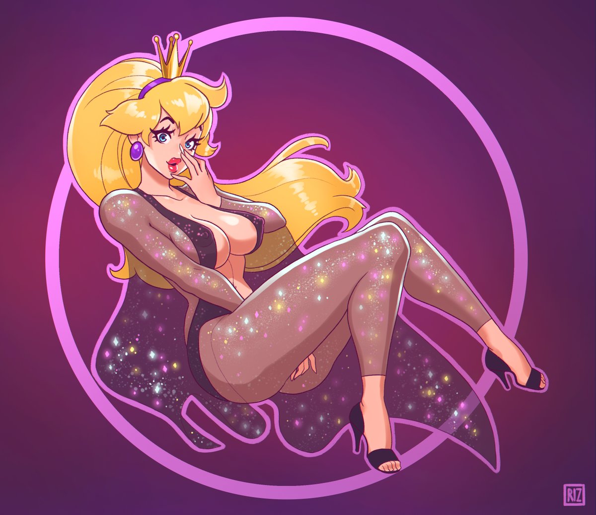 I wanted to draw Princess Daphne but she looks so much like Peach that it&a...