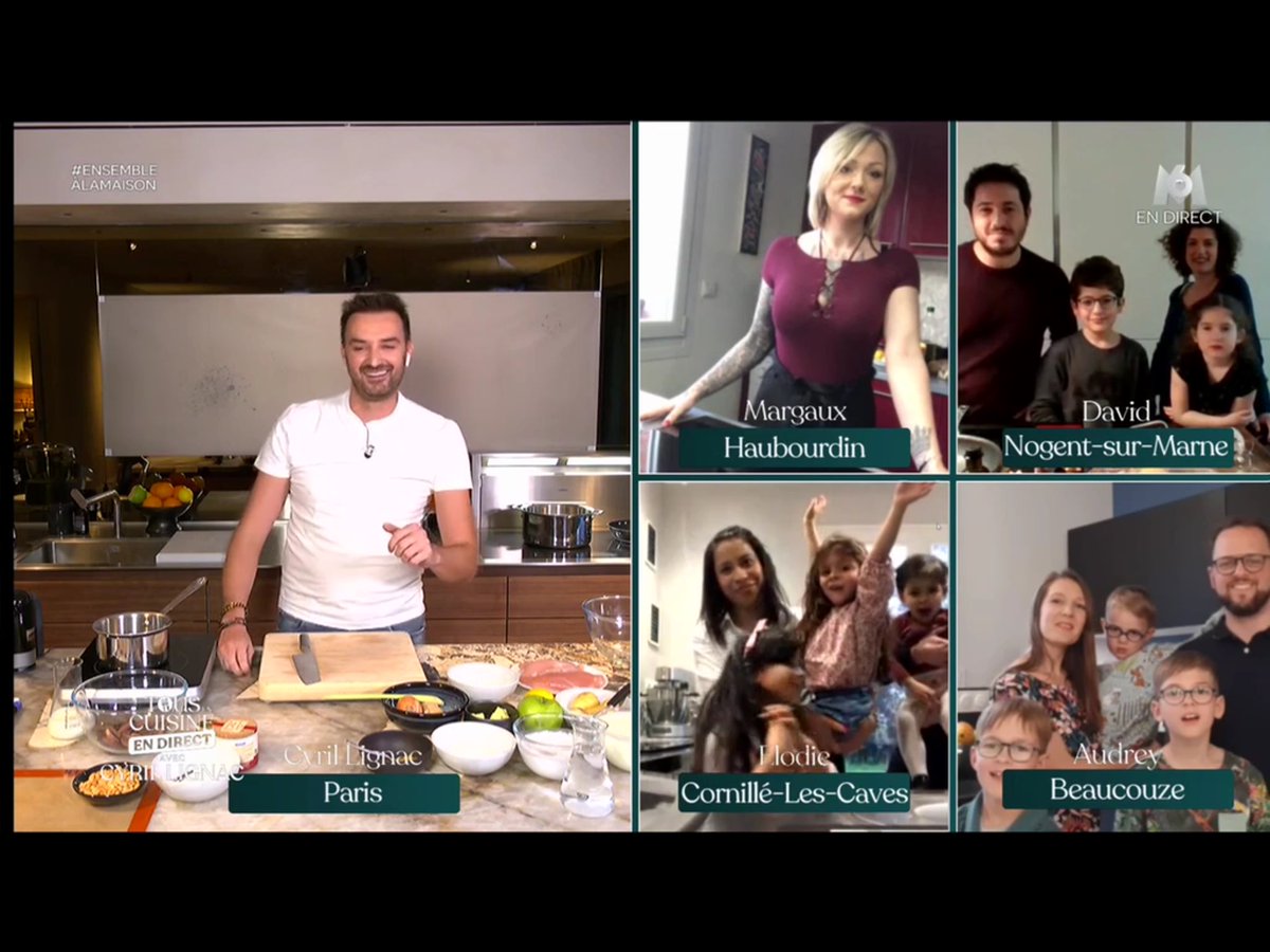 Super idée ! #tousencuisine #latelesadapte #confinement 🥰
Bravo @m6 <a href="/cyril_lignac/">Cyril Lignac</a> <a href="/g_kozo_charles/">Guillaume Charles</a> <a href="/KFPproduction/">Kitchen Factory Production 🔪🎂🎥</a>