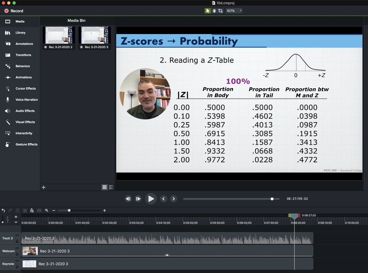 benjaminle's tweet image. Makings #statistics mini-lectures for my class at @haverfordedu using @Camtasia 
#AsynchronousLearning