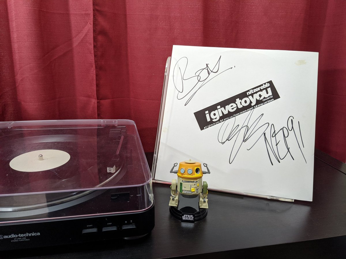 black_tonight's tweet photo. "You can take it all
At your beck and call"
#SaturdayMorningVinyl
#NitzerEbb
#IGiveToYou
#WhiteLabelPromo
#Autograph https://t.co/I8YCKxsc9l