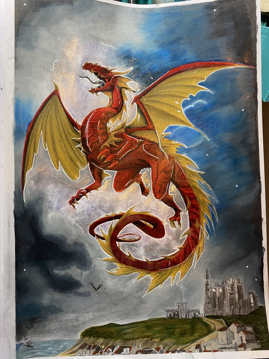 5 hours work • Live stream this afternoon this #greyscale is from #colouringheaven and #alchemyengland1977 #whitbywyrm Whitby is one of my favourite places 🖤🖤🖤 #alchemy1977 #alchemygothic #colouring #coloring #whitby #wgw