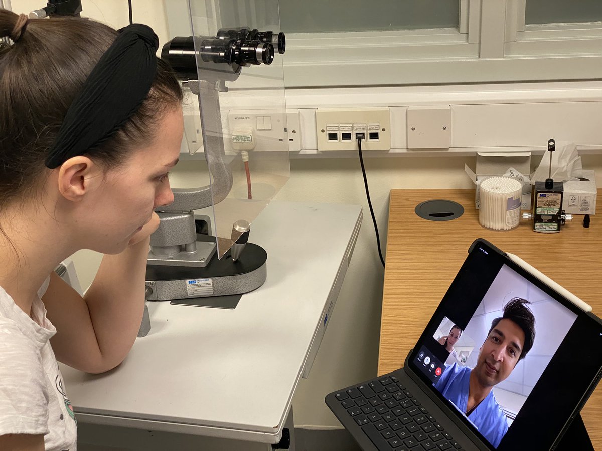 ChrishGuna's tweet photo. Iโm proud to have come up with an iPad Telemedicine @NNUH ophthalmology that will reduce transmission of #Covid_19 by minimising face-to-face contact. Thank you @gordonrhay_md, @pbmthomas and @RCOphth for helping me spread this practice which will hopefully save more lives! https://t.co/jWswNDblj1