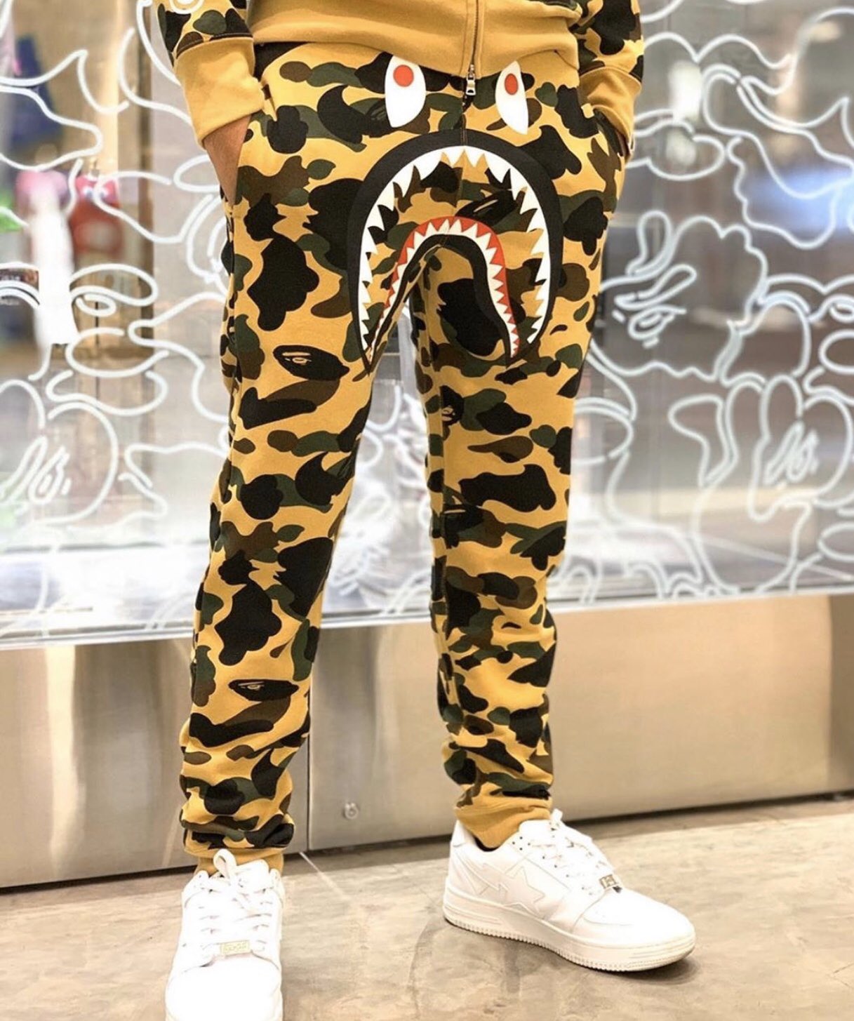 Bape shark trousers new arrivals