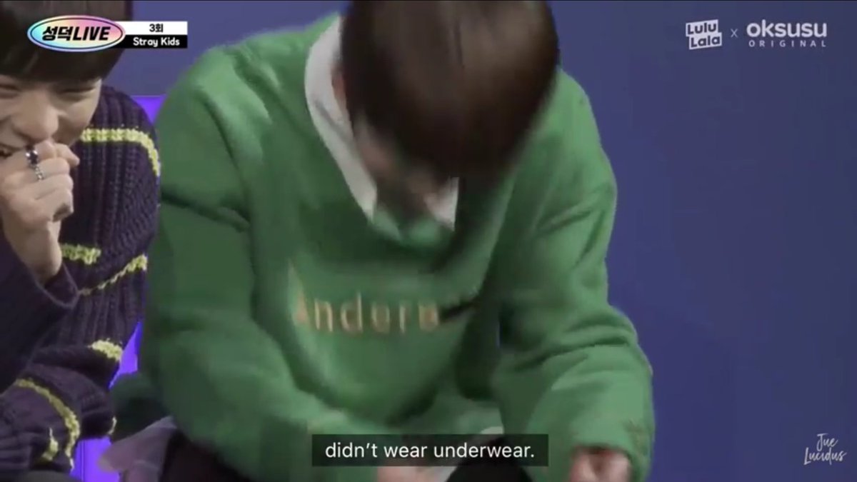 he doesn't wear underwear when he sleeps and i don't even think i can count the number of times skz has exposed him for this BYE