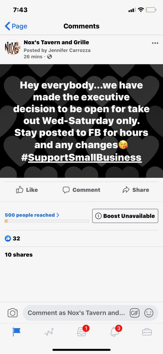 NoxsTavern's tweet image. Keep up with the latest on our Facebook page. Thanks for the support and understanding.