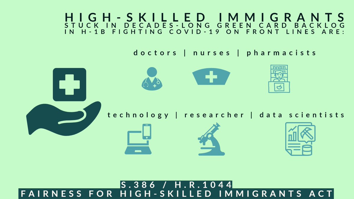GCBCoalition's tweet image. 🦠 #H1B IMMIGRANTS FIGHT #COVID19 ❗

👍 #YesS386 #PassS386, Fairness for High-Skilled Immigrants Act ✅

@senatemajldr @SenSchumer @SenMikeLee @SenatorDurbin @DickDurbin @SenKamalaHarris @SenateGOP @SenateDems
 
👌 #S386 #HR1044🇺🇸
⌛ #TimeToPassS386🇺🇸
🗽 #S386IsGoodForAmerica🇺🇸